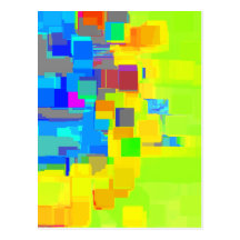 "City in the Sky"  Geometric Art Post Cards