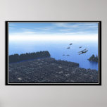 City Landscape from the Air Poster