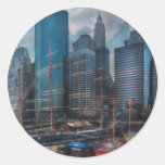 City - NY - The New City Round Sticker