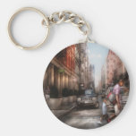 City - NY - Walking down Mercer Street Key Chain