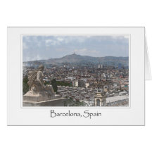 City of Barcelona Spain Cityscape Greeting Card