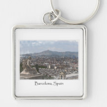 City of Barcelona Spain Cityscape Keychains