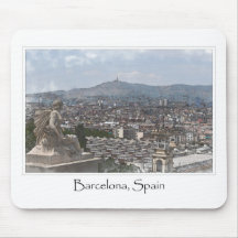 City of Barcelona Spain Cityscape Mouse Pad
