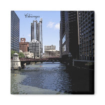 City of Chicago & Lake Michigan Sketch Refrigerator Magnets