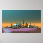 City of Glass Gold and Silver Print