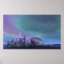 City of Glass Gold and Silver V3 Print