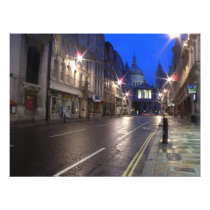 City of London at Night - Street Side Photographic Print