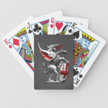 City of London Dragon with Damask Background Card Deck