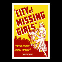 "City of Missing Girls" Vintage Movie Poster posters