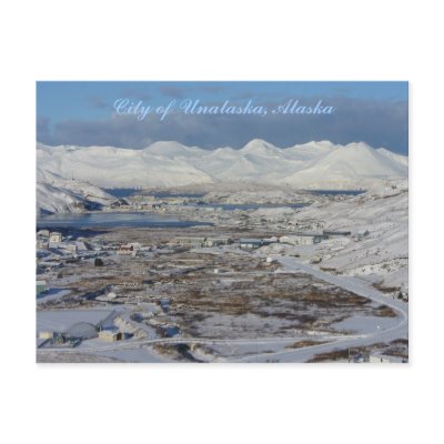 City of Unalaska in Winter, Unalaska Island Postcards by mistlebee