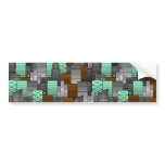 City Pattern Bumper Stickers