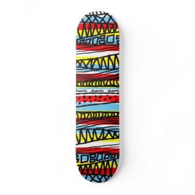 City Pattern Skateboard by akamundo