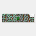 City Pattern with Radio Tower Bumper Sticker
