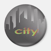 city refrigerator magnet