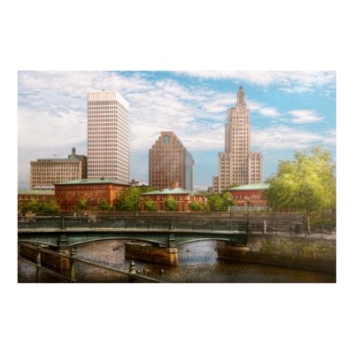 City - RI - Providence - The city of Providence Poster by suburbanscenes