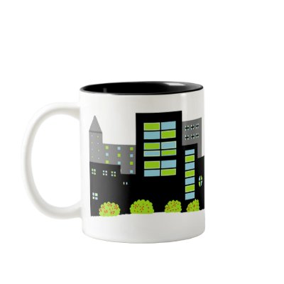 City Scape Coffee Mug by Perlyyyy