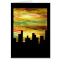 city silhouette cards