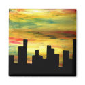city silhouette magnets