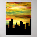 city silhouette posters