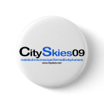 City Skies 09 Logo Pin Button