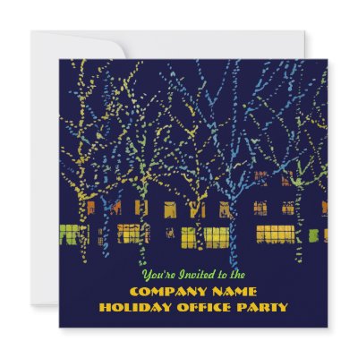 City Square Office Holiday Party Invites by Kayatiyu