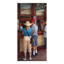 City - The train station Custom Photo Card