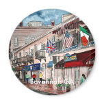 Cityscape architecture historical art, Savannah GA Refrigerator Magnet