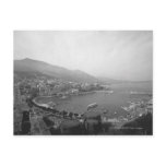 Cityscape at harbour B&W elevated view Post Card