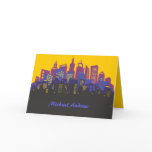 CITYSCAPE Bar Bat Mitzvah Thank You Card