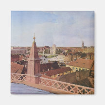 Cityscape - Eduard Gaertner Magnet