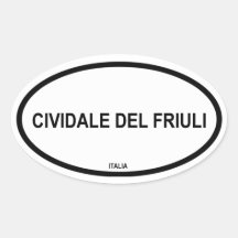 CIVIDALE DEL FRIULI OVAL STICKERS