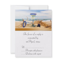 Civil Ceremony RSVP Card Beach Wedding Invites