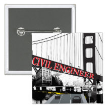 Civil Engineer Pinback Button