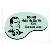 Civil Engineer Voice Post Cards