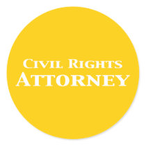 Civil Rights Attorney Gifts Round Sticker
