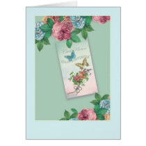 CIVIL UNION ANNOUNCEMENT FLORAL PAINTING GREETING cards