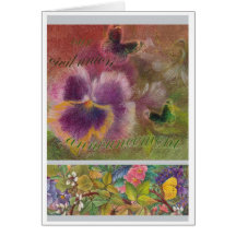 CIVIL UNION ANNOUNCEMENT PASTEL FLORAL PAINTING GREETING CARDS