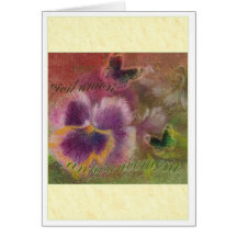 CIVIL UNION ANNOUNCEMENT PASTEL FLORAL PAINTING GREETING CARD