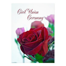 Civil Union Ceremony invitation