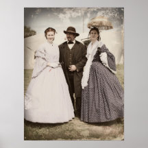 Civil War Belles Vertical Print or Poster