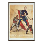 Civil War Death of Colonel Ellsworth Currier Ives Art Photo