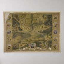 Civil War Era Map of Andersonville Georgia Posters