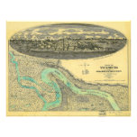 Civil War Era Map of Vicksburg Mississippi 1863 Photo Print