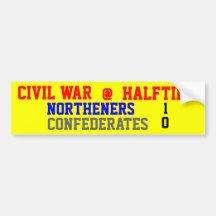 CIVIL WAR @ HALFTIME BUMPER STICKERS