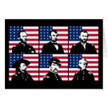 Civil War Heroes and the American Flag Card