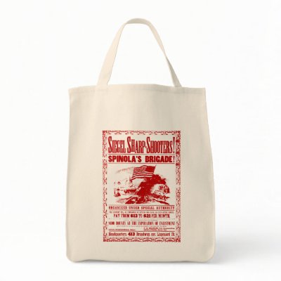 Civil War Recruitment Poster, red Canvas Bags by historicimage