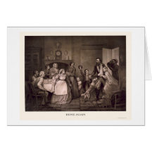Civil War Soldier Being Welcomed Home Greeting Cards