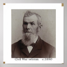 Civil War Veteran circa 1890 Posters