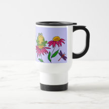 CJ- tasse florale de grenouille drôle