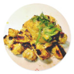 Ckicken Tikka Dinner Cooking Food Indian Round Sticker
